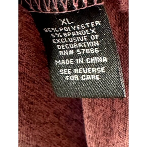 Louise Paris Shirt Sweater Pink Split Sleeve Pearl Accents Womens XL Chic Top - Picture 10 of 12